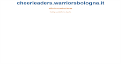 Desktop Screenshot of cheerleaders.warriorsbologna.it
